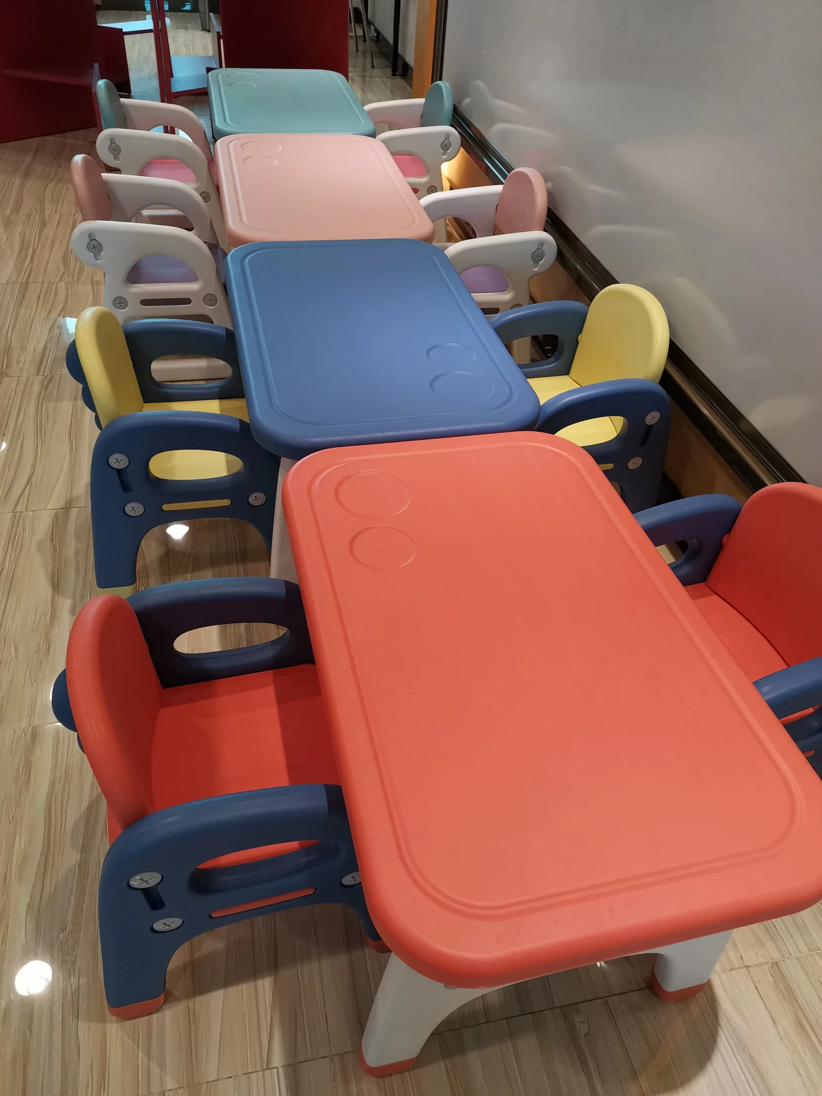 Childcare Furniture Kids Plastic Table Set with Chair