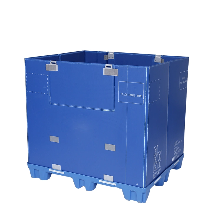 Easy-Folding Customized Sturdy Plastic Pallet Container Industrial Use