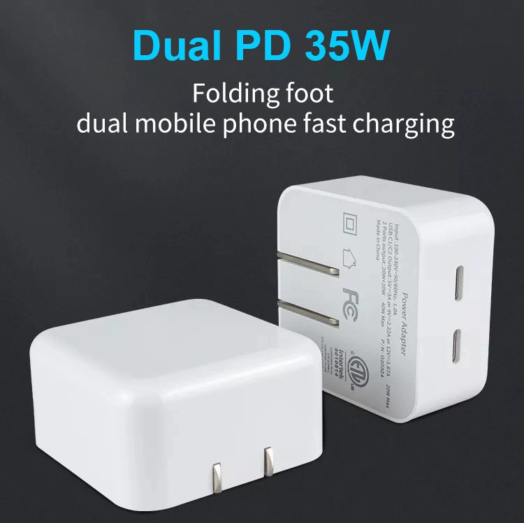 Wholesale/Supplier Pd Fast Charging Us 35W USB Type C Wall Adapter