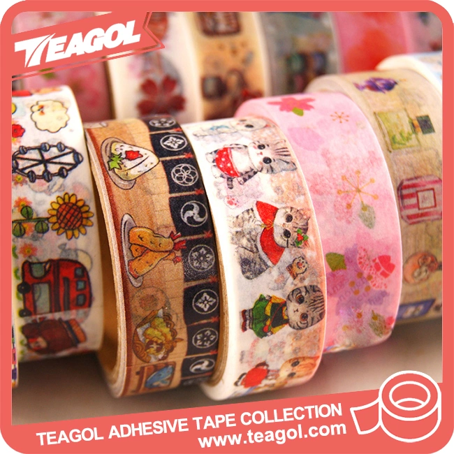 High Temperature Waterproof Decorative Colored Safety Washi Tape