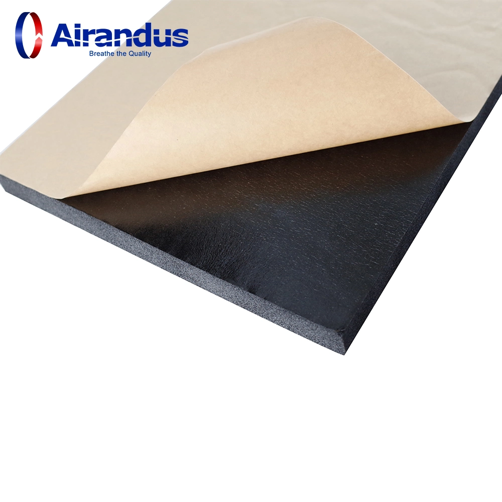 High Density Flexible Closed Cell Thermal Foam Rubber Self Adhesive Rubber Foam Insulation Board / Sheet