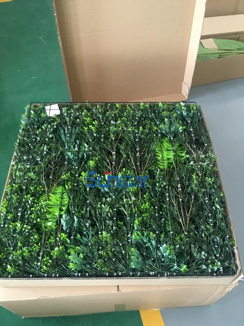 Dongguan Manufacturer UV Protected Artificial Plant for Outdoor Plastic Flower Hedge Panel 80X80cm 51336