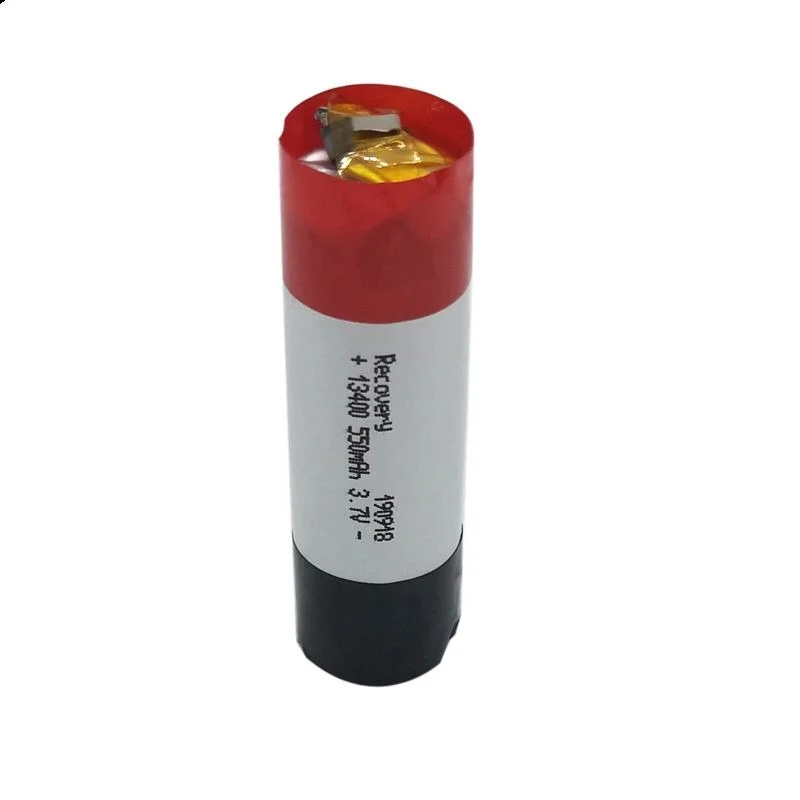 Aprobado 3.7V 550mAh Lipo 7,4 V 13400 el cilindro Li-ion recargable de iones de litio