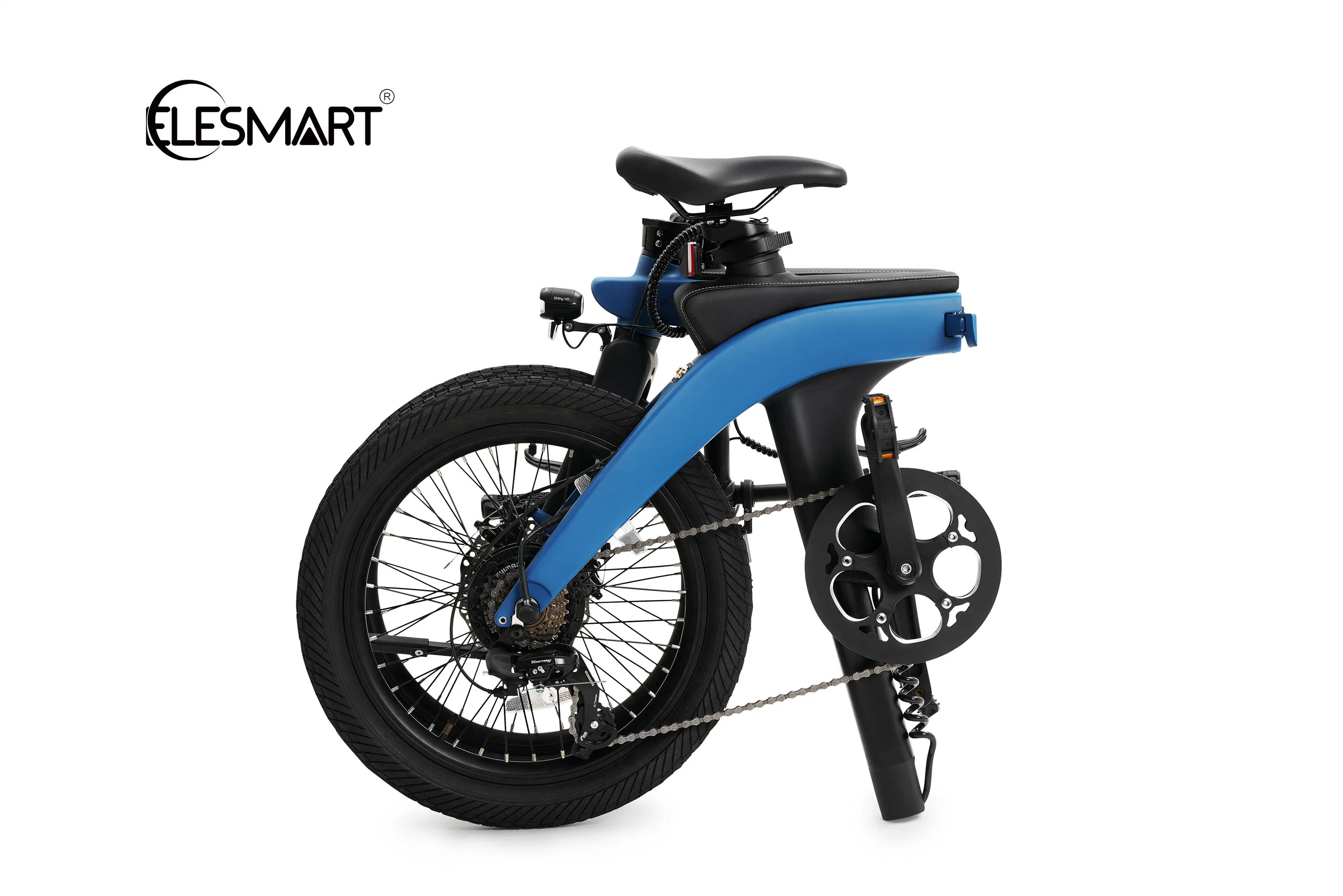 Elesmart Fabricación sensor de par de 36V 250W 60km 20 pulgadas Carbon plegable Bicicleta de bicicleta asistida eléctrica de fibra cf1 eBike