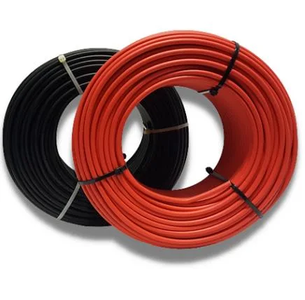 Xlpo XLPE PVC Insulation TUV Resistant Solar Wire 6mm Tinned Copper Conductor 10AWG Two-Color Solar Cable PV Cable