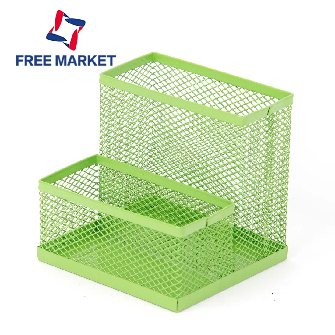 Desk Drawer Organizer Metal Mesh Drawer Organizer Tray for Office or Home Supplies Desktop Storage Stationery, 2 Compartments
