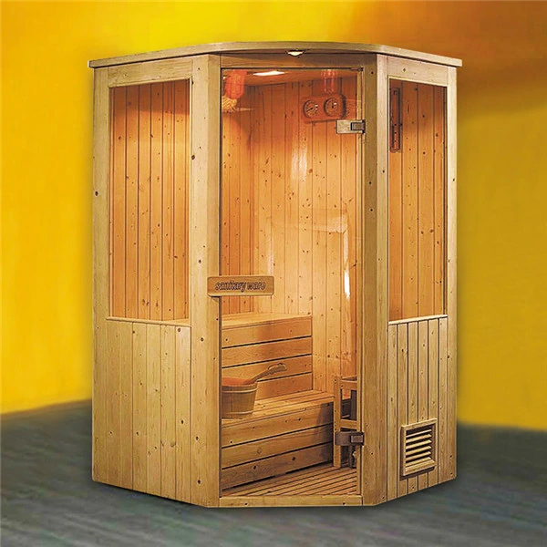 Two Person Glass Window Traditional Sauna House (M-6008)