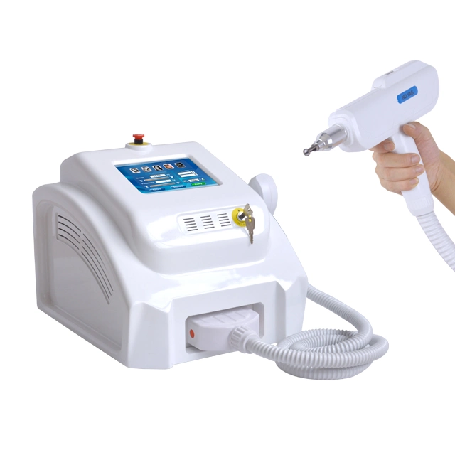 CE Portable Interruptor Q ND YAG Máquina de retiro del tatuaje 1064nm 532nm 1320nm blanquear la piel de tatuajes láser removedor de extracción del pigmento