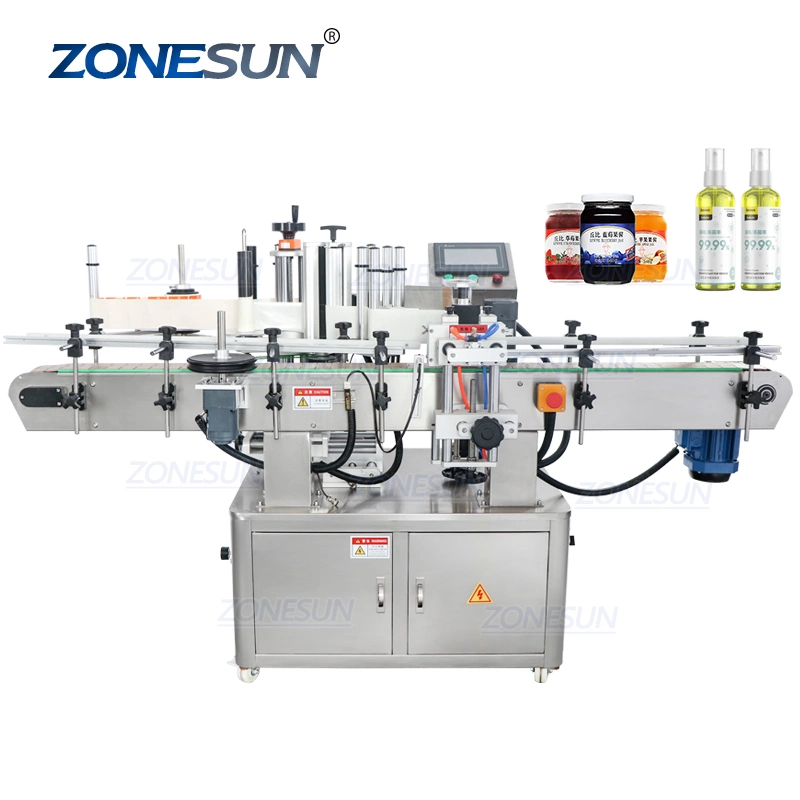 Zonesun Zs-Tb260 Vial Glass Jar Can Sticker Wine Water Bottle Round Bottle Labeling Machine for Round Bottles