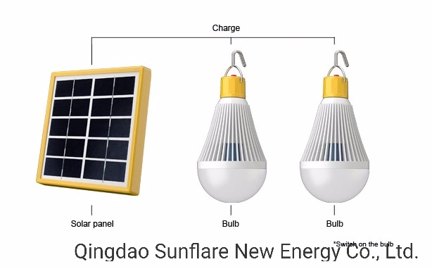 2W LED off Grid Solar Energy Power System Solar Light/Solar LED Bulbs for Home/Outdoor Lighting