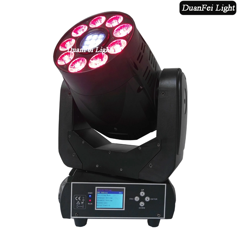 Platine DJ Lyre Gobo 90W Spot LED Moving Lampe frontale avec LED RGBWA UV
