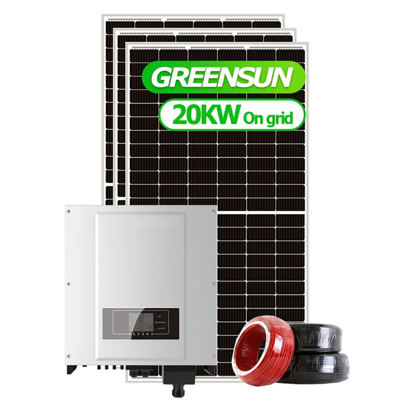 Greensun 15kw mais barato preço do Kit de Módulo inicial 10kw 15kw 20kVA 25kw criada 100KW de Potência da Energia Solar PV no sistema Gerador Solar de Grade