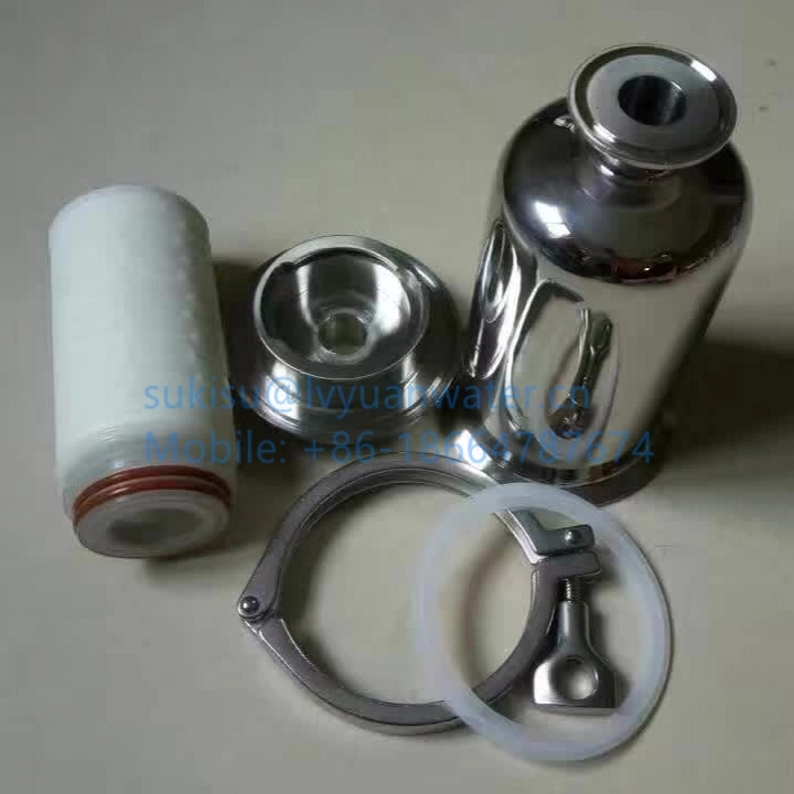 Flange Clamp Customization 0.2 Micron Filter Compressed Air Dryer Filter with 2.5/5/10/20/30 Inch Cartridge Housing