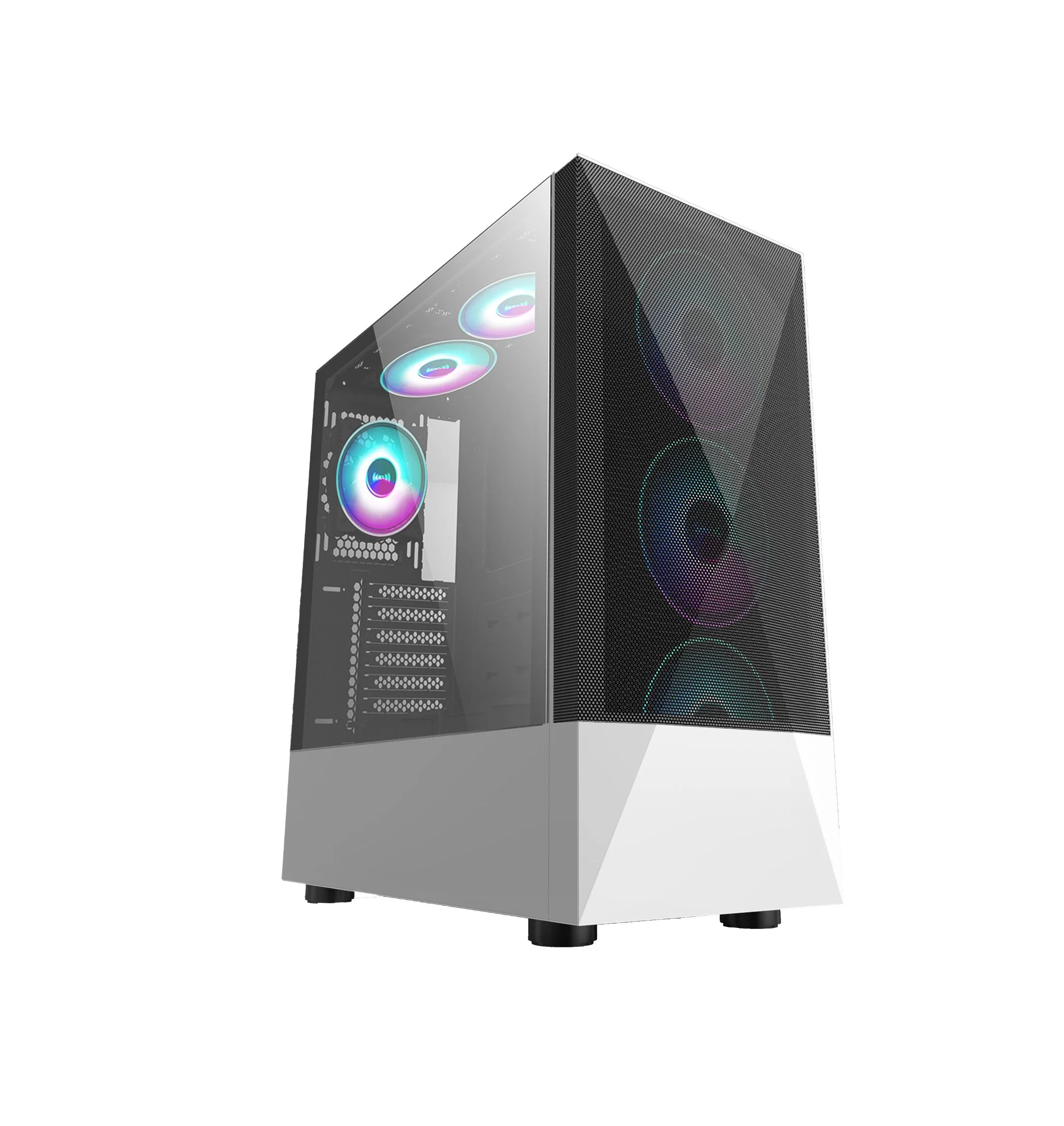 Fuera del equipo blanco torre ATX Gabinete de PC para juegos de los casos con filtro de polvo