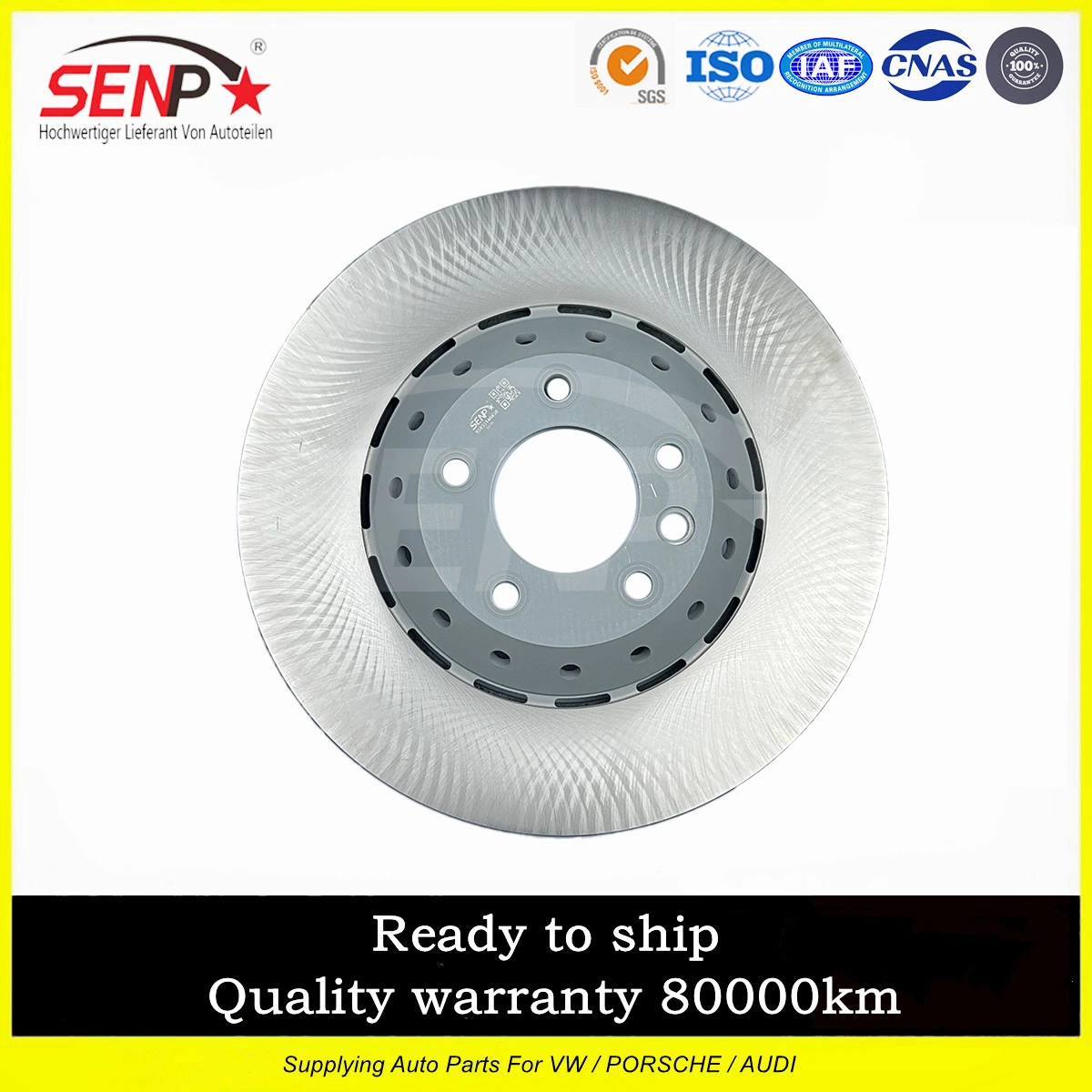 OEM 958 351 404 50 Senp High quality/High cost performance  Auto Parts Brake System Front Brake Disc/Right 390mm for Porsche Cayenne 11-18 95835140450