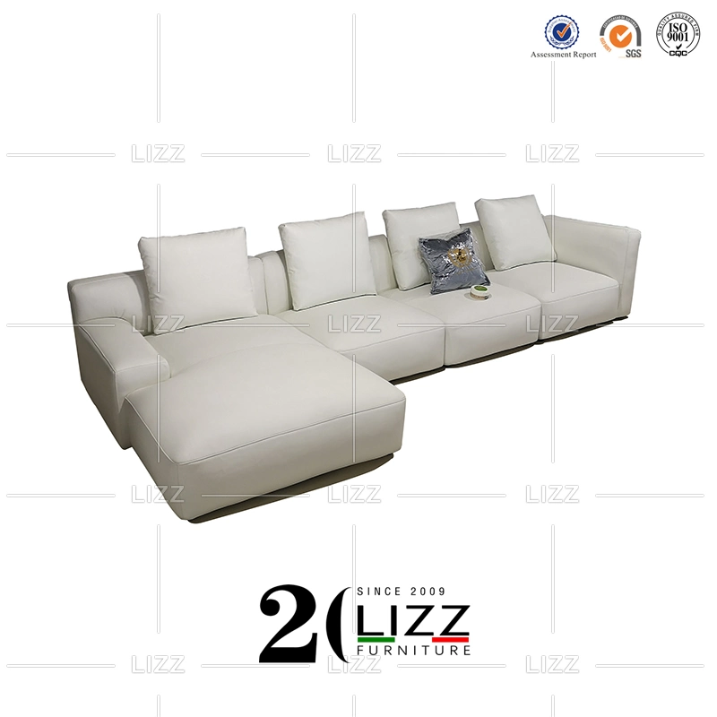 Popular European Home/Hotel Furniture Lounge Leisure Wooden Leather Sofa Set