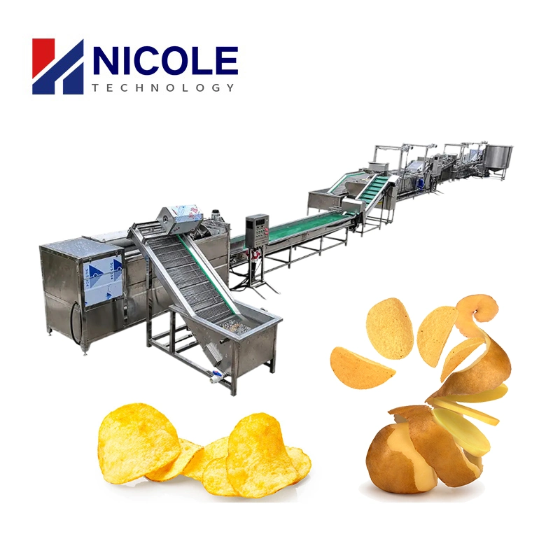 Fabricação de máquinas de processamento de batatas fritas completas batatas fritas confeccionado Linha