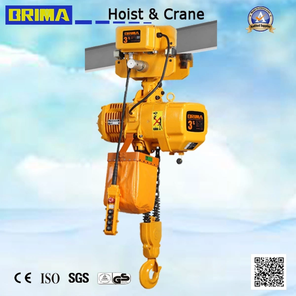 Brima 3t Double Speed Electric Chain Hoist with Electric Trolley Type 2 Falls