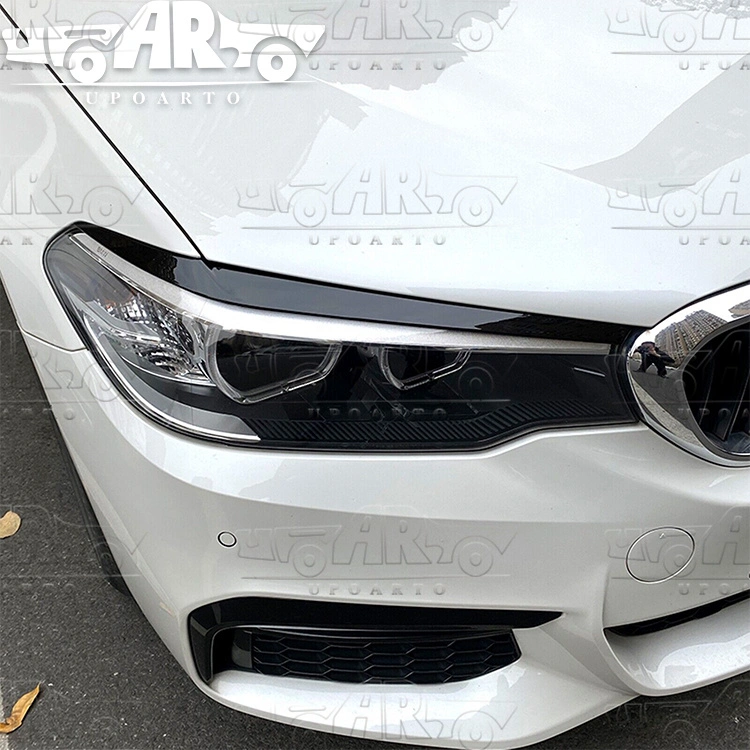 Factory Wholesale/Supplier Shiny Black Front Headlight Eyelids Cover Eyebrow Trim for BMW 5 Series G30 2018-2020