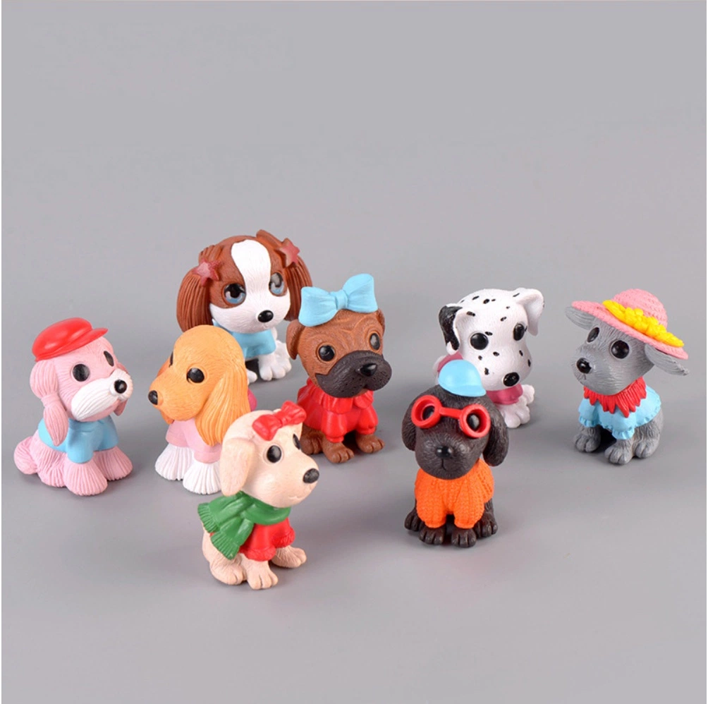 Small PVC Dog for Mystery Box Fairy Garden Miniature Plastic Craft