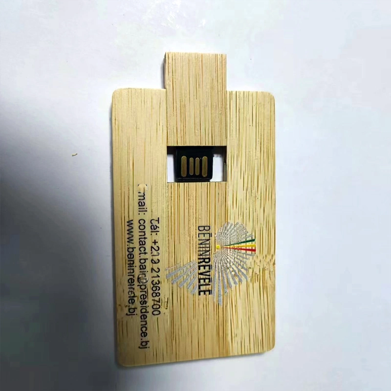 Wooden Card USB 2.0 Flash Memory Stick Pen Drive