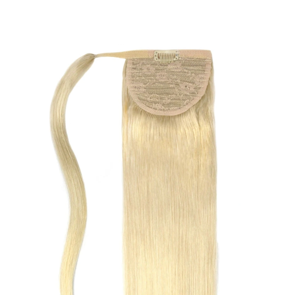 Long Blonde Ponytail Hair Extension, Kinky Straight\Curly Human Hair Ponytails 20 Inch Ponytail