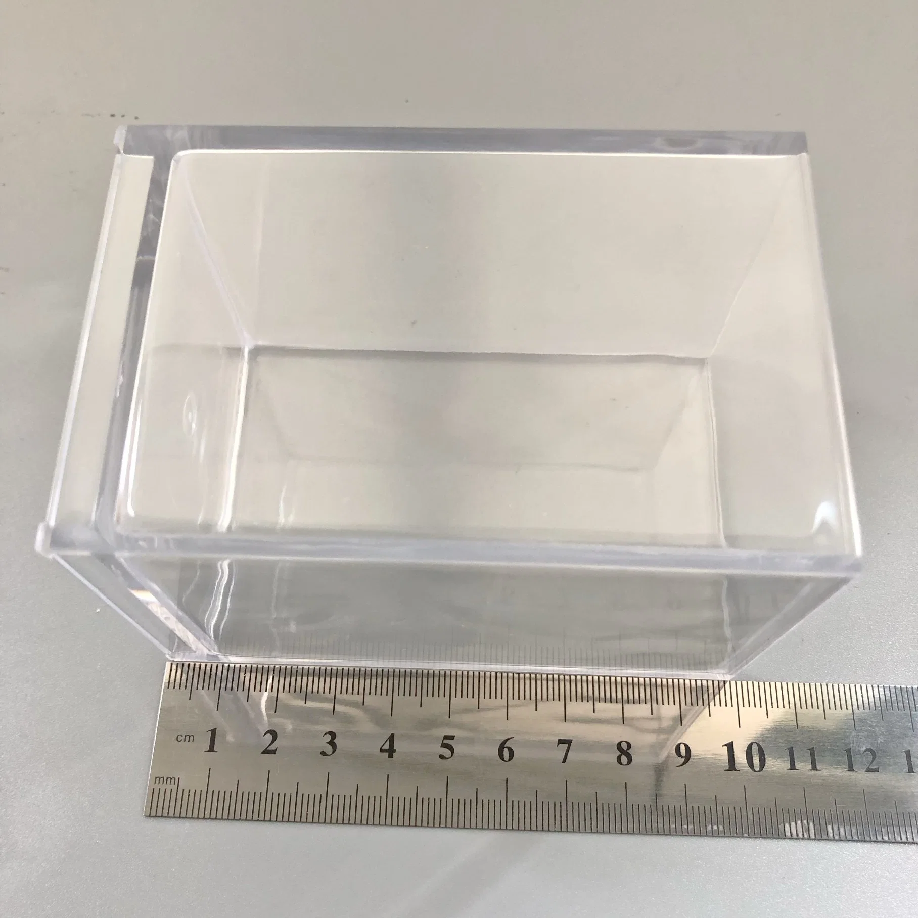 6*10cm Desktop transparent avec un carré de conteneur de plumes