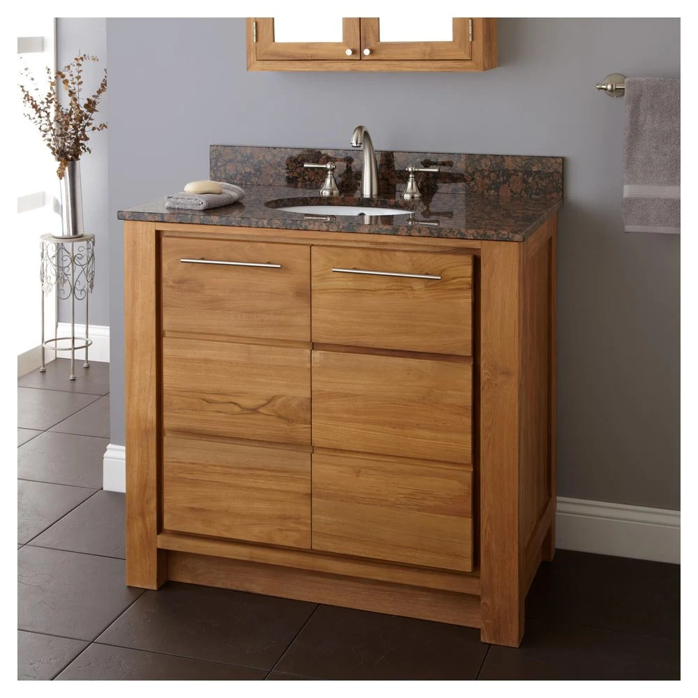 Prima Factory Delivery Solid Wood Bathroom Vanity Cabinet