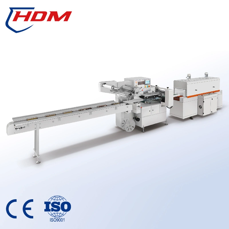 Embalagem automática de fluxo de alta velocidade Embalagem de invólucro de fluxo de diminuição Maquinaria