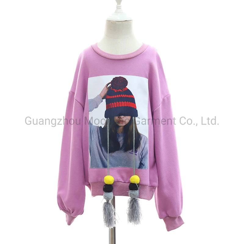 Loose Over Fit Kids Children Fashion Printed Sweatshirt for Girls Boys Clothes