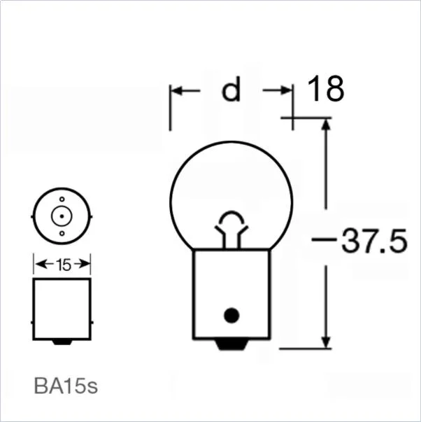 G18 R10W 12V 10W Ba15s 2405 coche de la puerta de la lámpara se ilumina de color ámbar claro Recar Luces externas señales de giro automático de la lámpara halógena