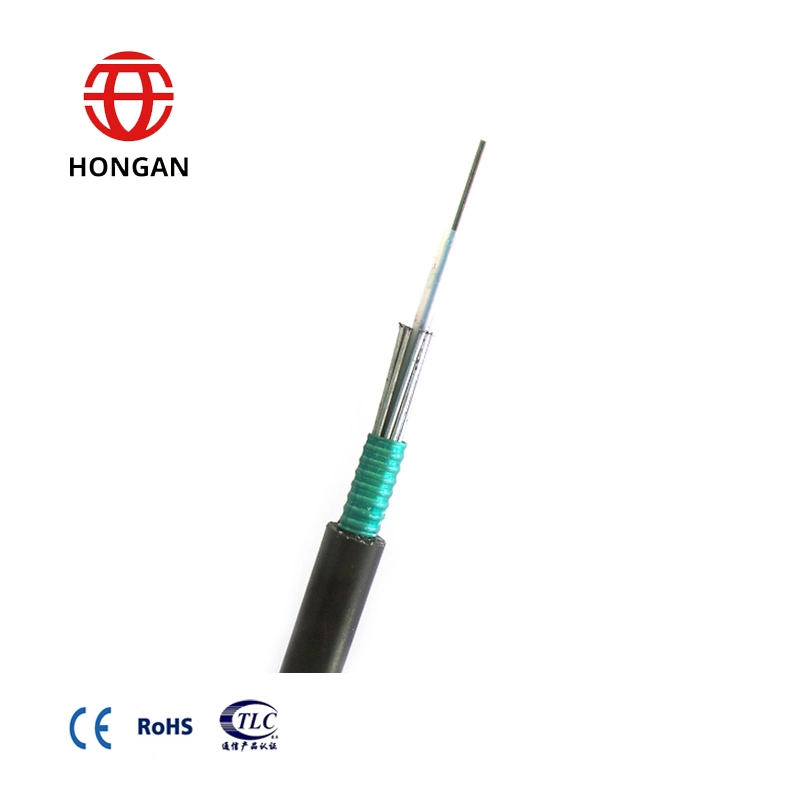 Outdoor Aerial 2 Core Steel Armoured Fiber Optical Cable