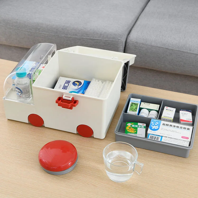 Customized a Gunsite Trauma Kid Transparent Plastic ABS First Aid Kit Home Hospital Use First Aid Case Box