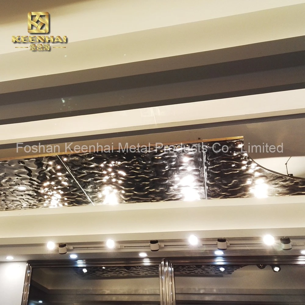 Practical Decorative 3D 201 304 316 316L Stamped PVD Suspended Water Ripple Corrugated Stainless Steel Ceiling Sheet/Plate (KH-MC-S1)