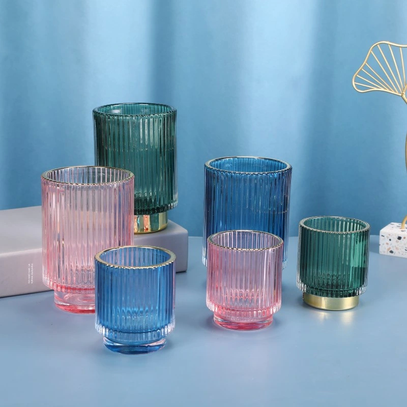 China Glass Factory Direct Wholesale/Suppliers European Style Simple Wind Glass Candle Holder, Glass Container, Glass Ware