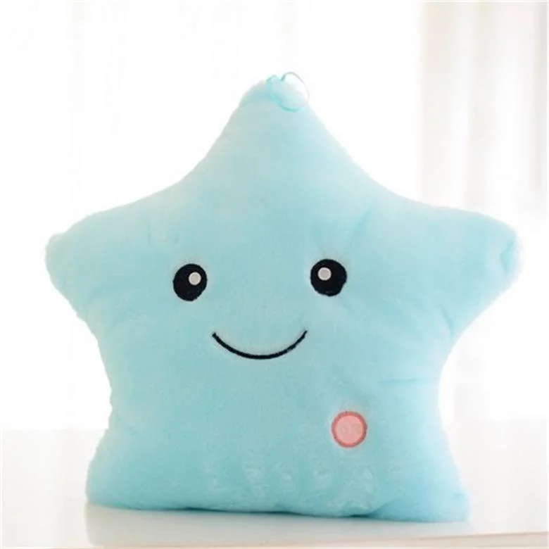 Creative colorido Five-Pointed Dropshipping luminosa estrella almohada juguete de peluche de San Valentín regalo niña