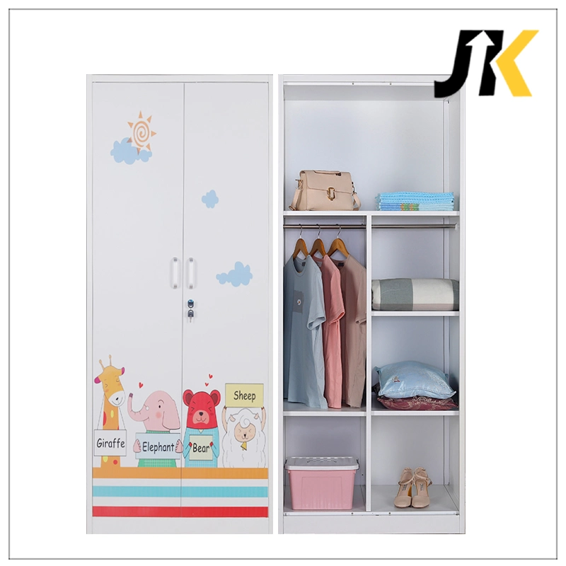 Bedroom Furniture Children&prime; S Printed Wardrobe Metallocker Kids Cabinet