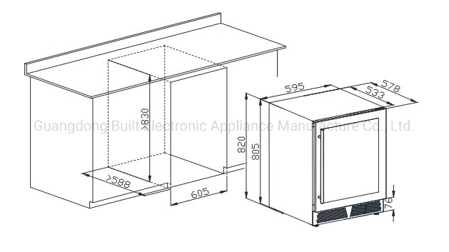 46 Bottles Free Standing / Under Counter Installation Wine Cooler Tempered Glass Door with Heater