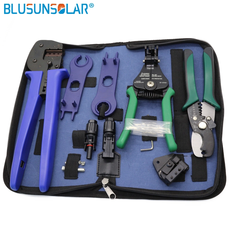 Tool Box Crimping Pliers /Stripper/Cable Cutter/Mc4 Spanners /Wrench Tool Set for Solar System