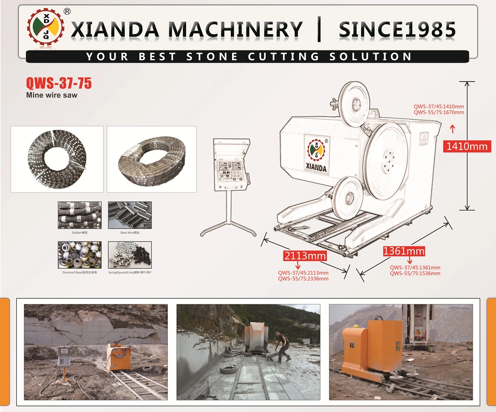 Xianda cantera de piedra de sierra automática de cable de la máquina