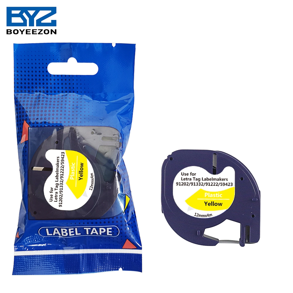 Tape Label Compatible Dymo Tape Plastic White 91202 for Dymo Letratag