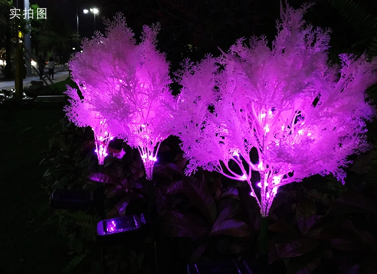Outdoor Solar Powered LED Fantasy Fabric Rime Lighting Water Resist Decorative Lighting Garden Decoration