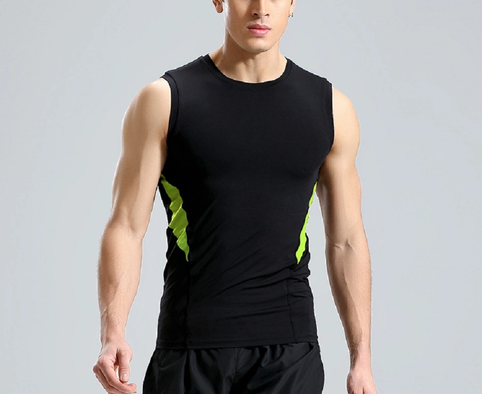 Men Sleeveless Muscle Tank Tops Sport Vest Quick Dry Fitness Athletic Compression Undershirts Wyz14449"