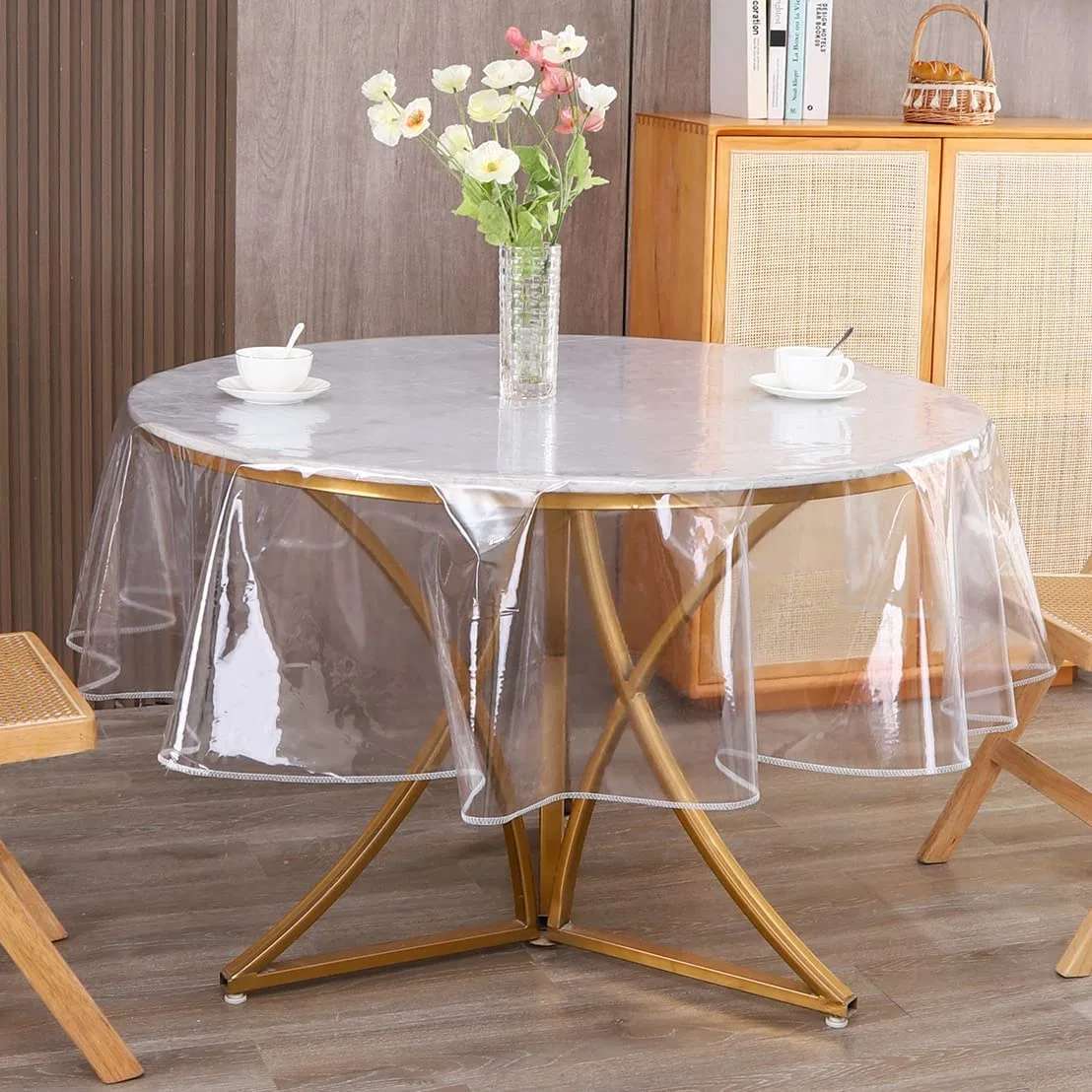 PVC Transparent Plastic Sheet Thickened 0.028-3mm Table Mat Whole Roll Crystal Board Transparent Film Tablecloth