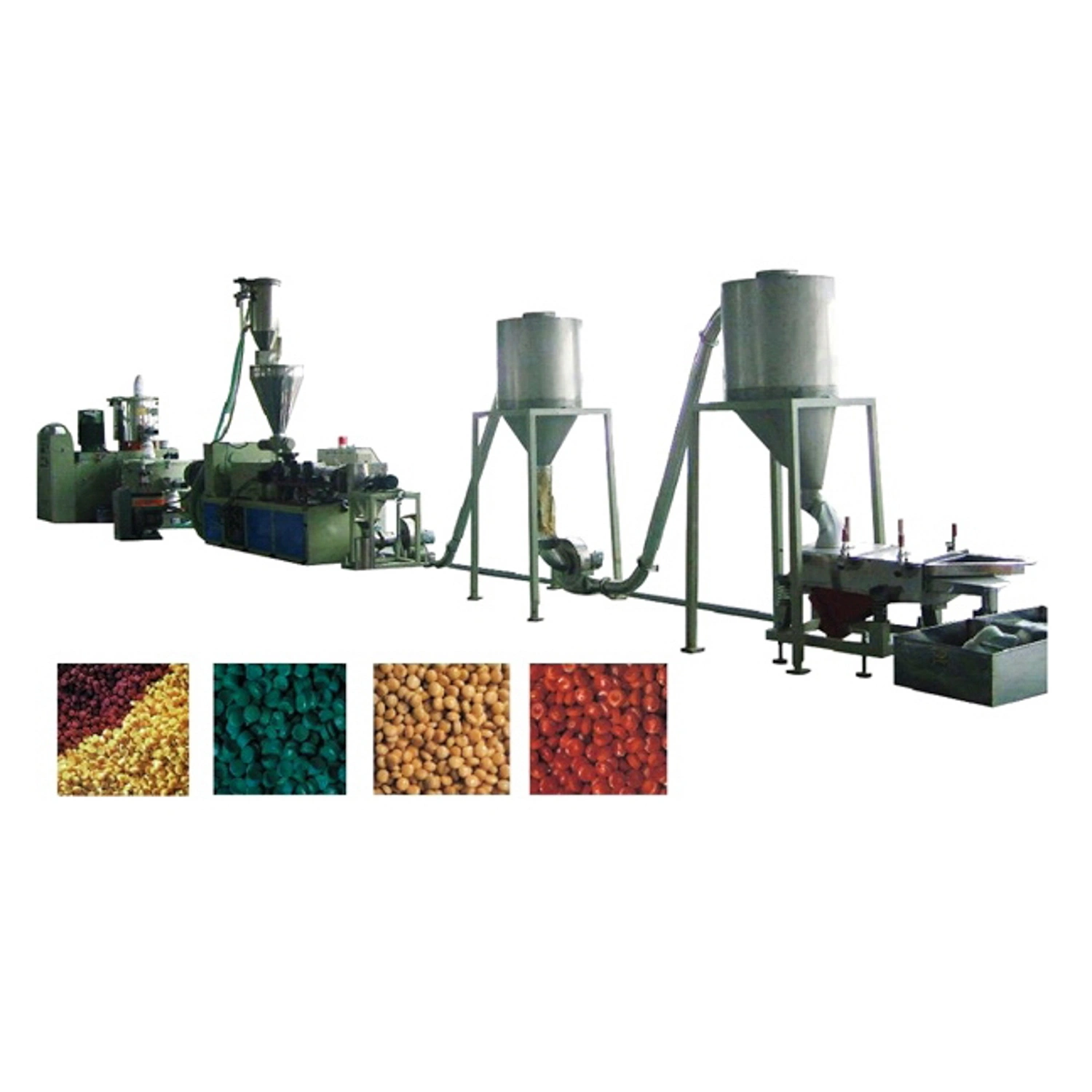 La alta productividad PE PP película de BOPP Pelletizer Anillo de agua de la máquina para distintos tipos de granulación de plástico