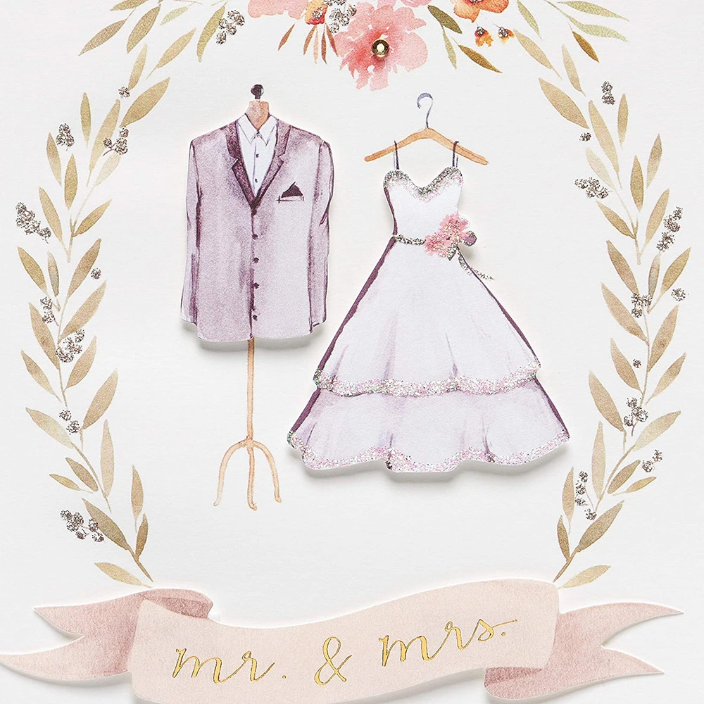 Colourful Wedding Congratulations Cards with Envelopes