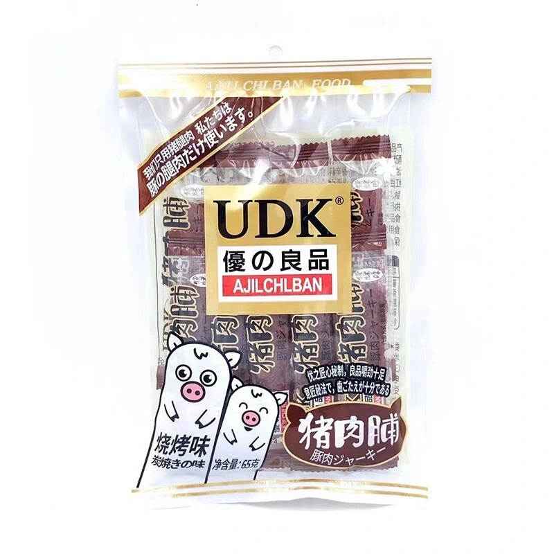 Wholesale/Supplier Chinese Snacks Six Flavors Dried Pork Slices Delicious Meat Snack