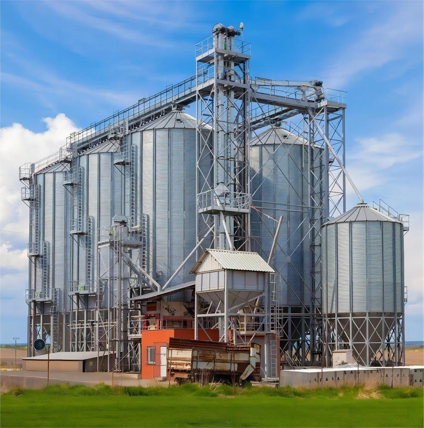 Good Quality Agricultural Cereal Storage Maize Wheat Paddy Corn Grain Galvanized Steel Silo