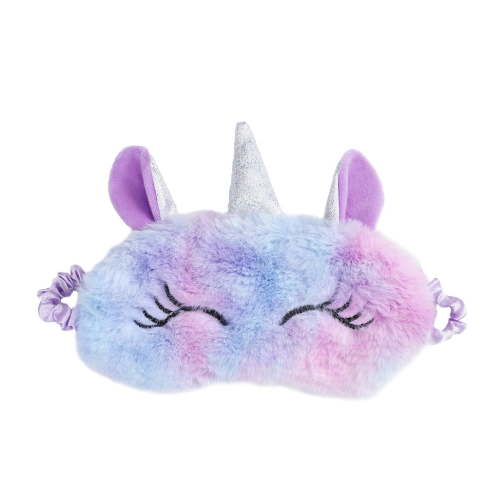 Unicornio Nuevo Cute Plush Shader Cover Unicornio Chica Cartoon Colorful Máscara de sueño femenina para estudiantes