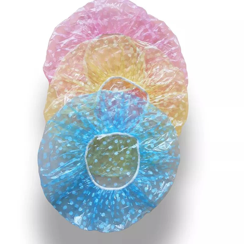 Disposable Shower Cap PE Cap Transparent Bathing Cap